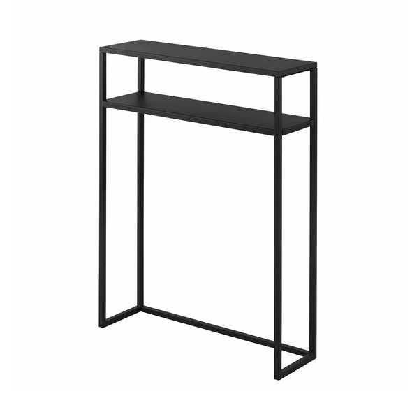 Juodos spalvos iš metalo konsolinis staliukas 18x60 cm Tower – YAMAZAKI