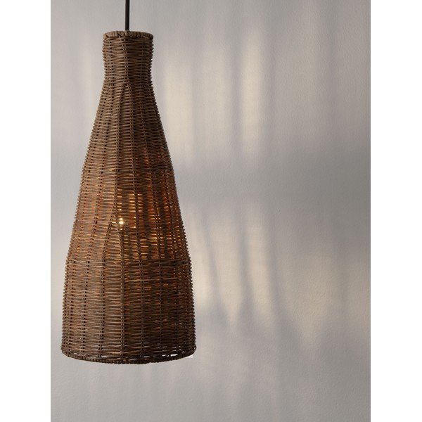 Natūralios spalvos iš rotango kabantis šviestuvas ø 19,5 cm Rielo – Nova Luce-image-1