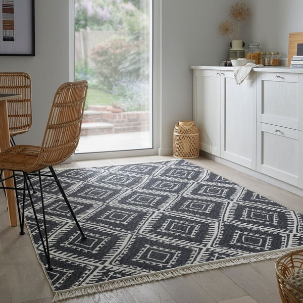Juodai baltas kilimas 120x170 cm Alix - Flair Rugs-image-1