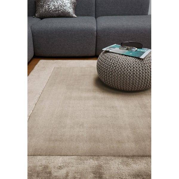 Rankų darbo iš vilnos mišinio kilimas šviesiai rudos spalvos 200x290 cm Ascot – Asiatic Carpets-image-1