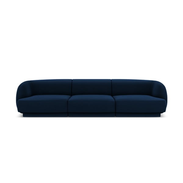 Mėlyna aksominė sofa 259 cm Miley - Micadoni Home