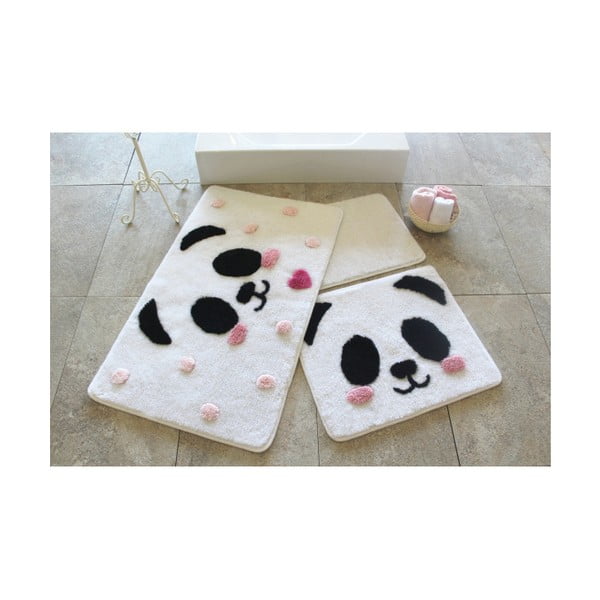 3 vonios kambario kilimėlių rinkinys Panda