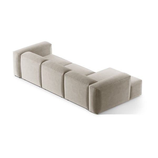 Smėlio spalvos kampinė sofa (su kairiuoju kampu/su gultu) Bergamo – Cosmopolitan Design-image-4