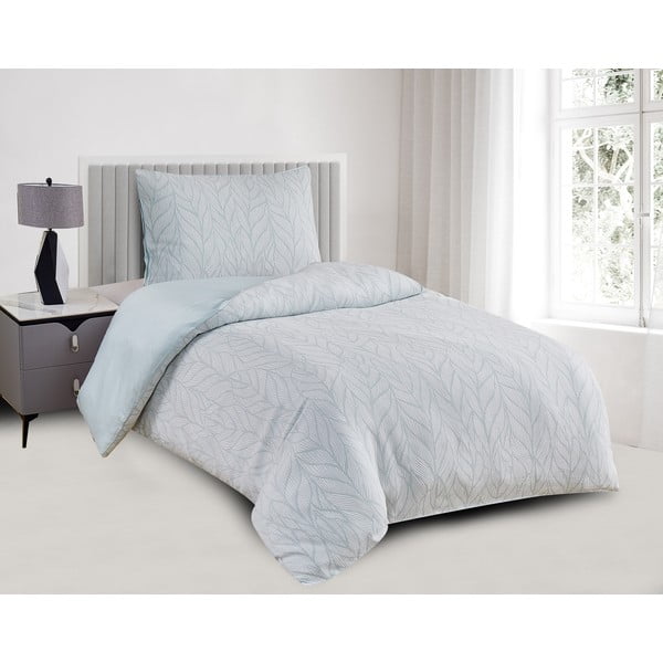 Iš žakardo viengulė patalynė žalios spalvos 140x200 cm Florida – My House-image-1