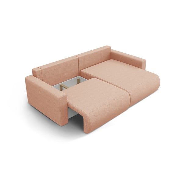 Rožinės spalvos sulankstoma/su sandėliavimo vieta kampinė sofa Belfast – Cosmopolitan Design-image-2