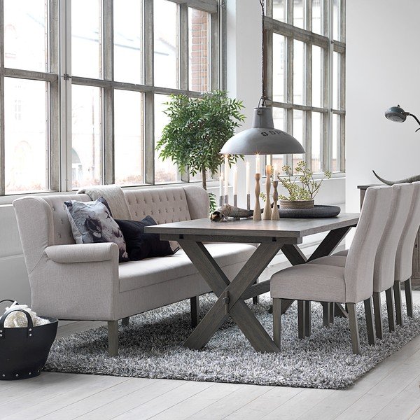 Smėlio spalvos sofa su tamsiomis kojomis Canett Kingston-image-1