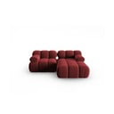 Kampinė sofa raudonos spalvos iš velveto (su dešiniuoju kampu) Bellis – Micadoni Home