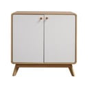 Balta žema ąžuolo dekoro komoda 75x75 cm Cassie - Støraa