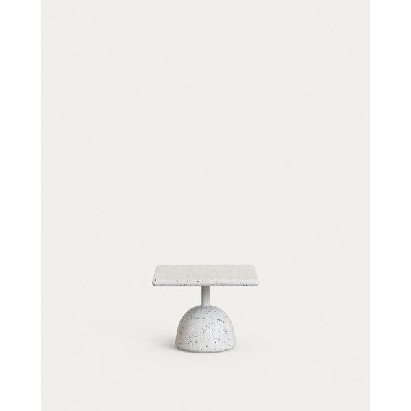 Iš terrazo cemento kavos staliukas baltos spalvos 48x48 cm Saura – Kave Home-image-3