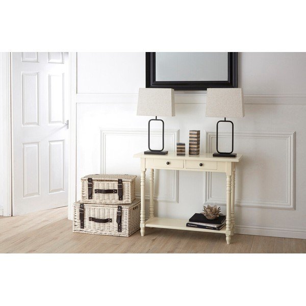 Dramblio kaulo spalvos iš pušies masyvo konsolinis staliukas 35x96 cm Heritage – Premier Housewares-image-2