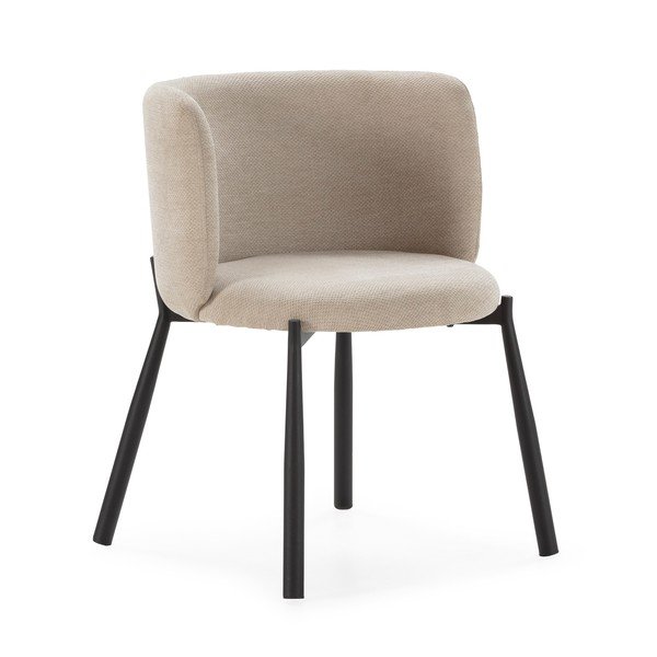 Smėlio spalvos iš audinio valgomojo kėdžių komplektas 2 vnt. Ginny – MOME