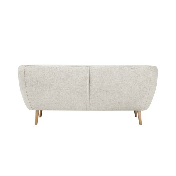 Kreminė trijų vietų sofa su šviesiomis kojelėmis Mazzini Sofas Sicile-image-4