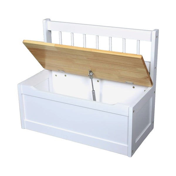 Baltos spalvos vaikiškas suoliukas – Deco Pleasure-image-1