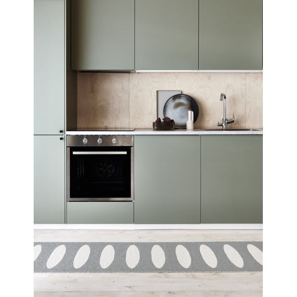 Pilkos spalvos lauko kilimas 70x300 cm Ella Warm Grey – Pappelina-image-1