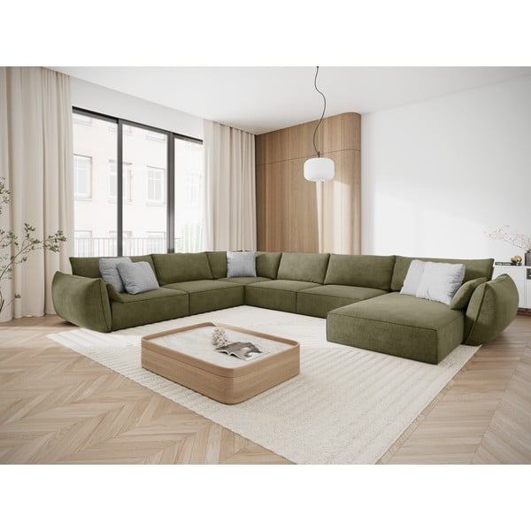 Žalia kampinė sofa (kairysis kampas) Vanda - Mazzini Sofas-image-1