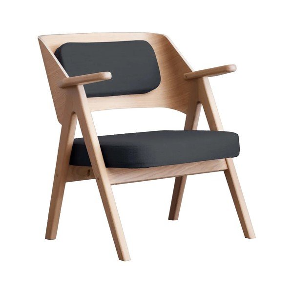 Tamsiai pilkas ąžuolinis krėslas Findahl by Hammel Me Tube