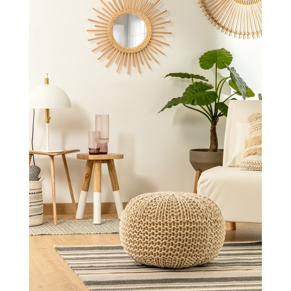 Šviesios spalvos pufas Kave Home Shore-image-3