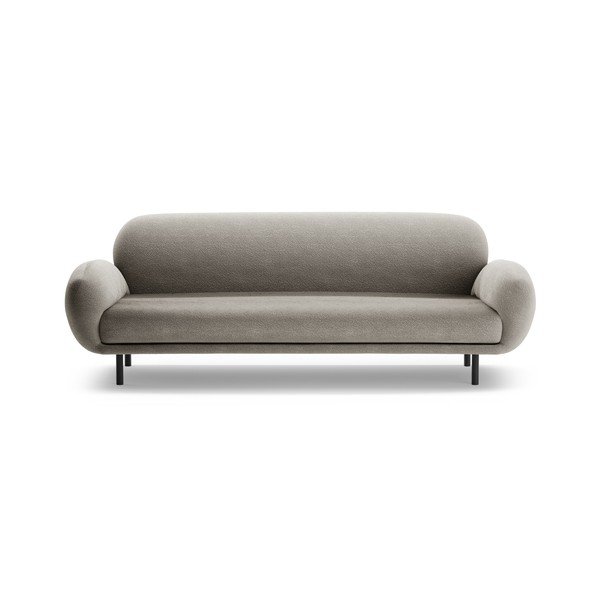 Pilkos spalvos iš boucle sofa 208 cm Poppy – Micadoni 
