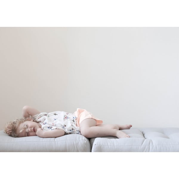 Vaikiškas sulankstomas krėslas su taburete Karup Design Mini Cube Light Blue-image-1