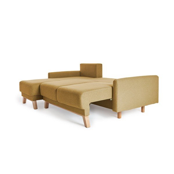 Geltona modulinė kampinė sofa-lova Bonami Selection Pop-image-3