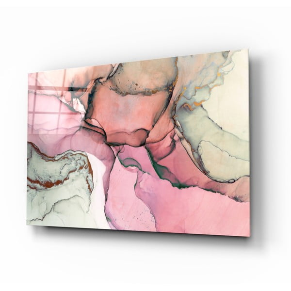 Paveikslas ant stiklo Insigne Pink Marble Pattern, 110 x 70 cm