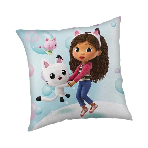 Iš mikropliušo vaikiška pagalvė 40x40 cm Gabby´s Dollhouse Bubbles – Jerry Fabrics