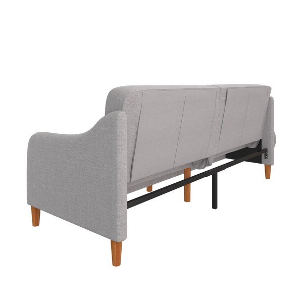 Šviesiai pilka sofa lova 196 cm Jasper - Støraa-image-4