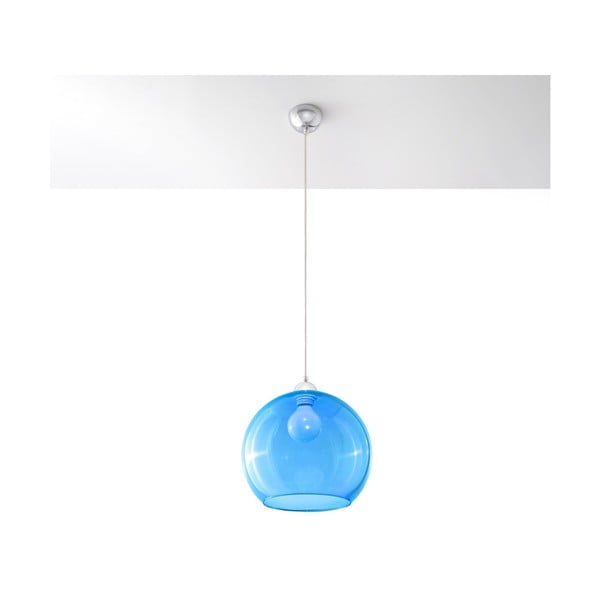 Kabantis šviestuvas mėlynos spalvos ø 30 cm su stiklo gaubtu Bilbao – Nice Lamps