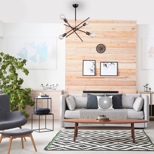 Pakabinamas lubinis šviestuvas su 4 lemputėmis Homemania Decor Gera-image-1