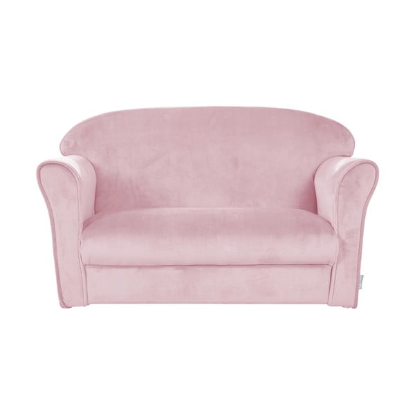 Vaikiška sofa šviesiai rožinės spalvos iš velveto 78 cm Lil Sofa – Roba