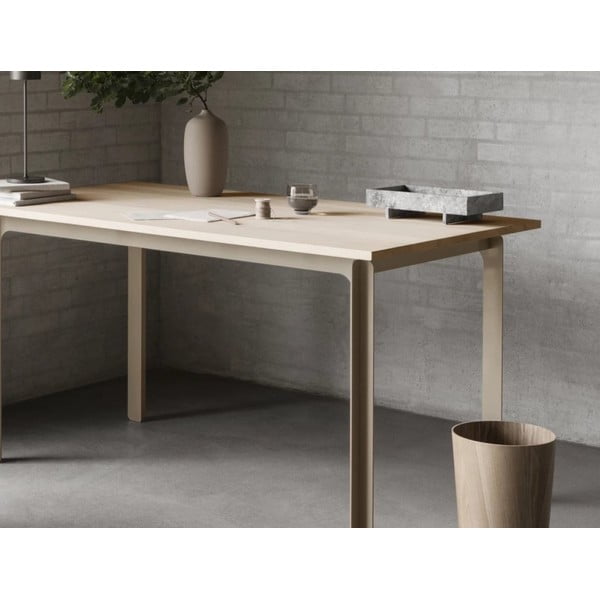 Natūralios spalvos iš ąžuolo medienos šiukšliadėžė biurui 9 l WILO – Blomus-image-1