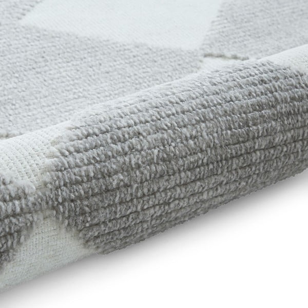 Skalbiamas baltos spalvos/šviesiai pilkos spalvos kilimas 200x290 cm Lyna Cream&Grey – Think Rugs-image-4