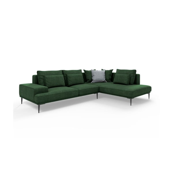 Žalia sofa-lova Interieurs 86 Liege, kampas dešinėje