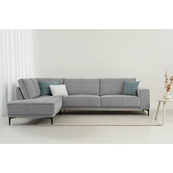 Pilkos spalvos kampinė sofa (su kairiuoju kampu/„L“ formos) Copenhagen – Scandic-image-1