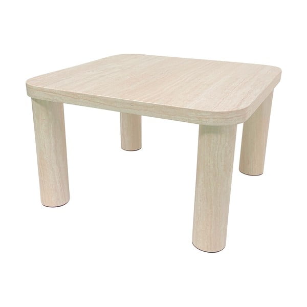 Kavos staliukas smėlio spalvos su marmuro dekoru 60x60 cm Solano – Actona-image-4