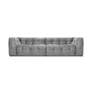Pilka aksominė sofa Windsor & Co Sofas Vesta, 280 cm