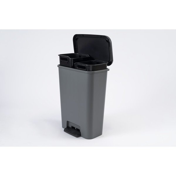 Plastikinė šiukšliadėžė rūšiuotoms atliekoms/pedalams 23+23 l Compatta - Curver-image-2