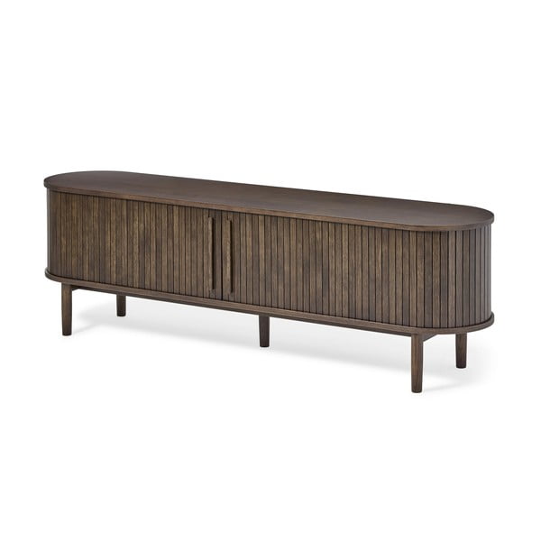 Rudos spalvos TV spintelė iš ąžuolo 180x56x40 cm Meta – Unique Furniture