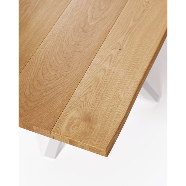 Valgomojo stalas su ąžuolo dekoro stalviršiu 90x160 cm Argo – Kave Home-image-3