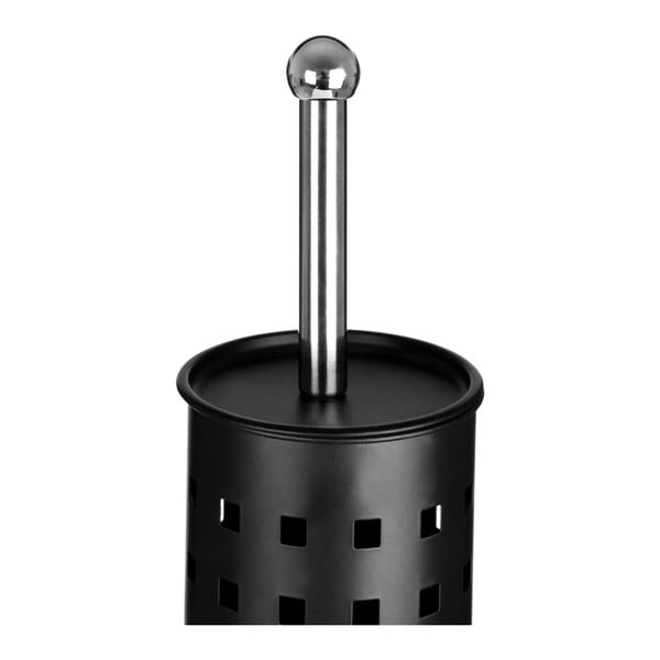 Matinės juodos spalvos iš metalo tualeto šepetys Indy – Premier Housewares-image-4