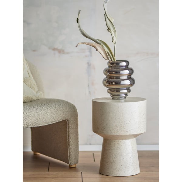 Iš stiklo  rankų darbo vaza sidabrinės spalvos (aukštis 24 cm) Zorya – Bloomingville-image-1