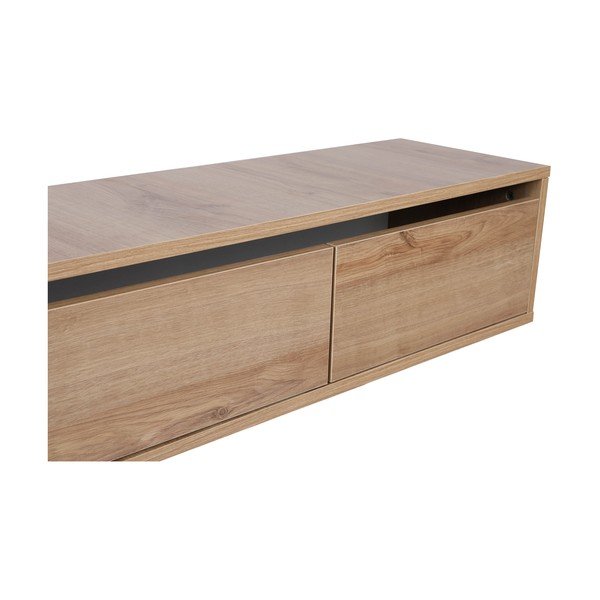 TV spintelė natūralios spalvos iš ąžuolo 180x30x25 cm Rust – Kalune Design-image-4