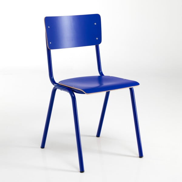 2 mėlynos spalvos "Tomasucci School" valgomojo kėdžių rinkinys