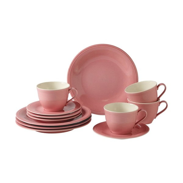 12 dalių rožinio porceliano kavos rinkinys "Like by Villeroy & Boch Group