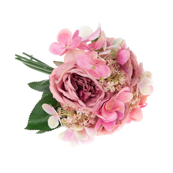 Dirbtinė dekoratyvinė hortenzijų ir rožių puokštė Dakls Pessa