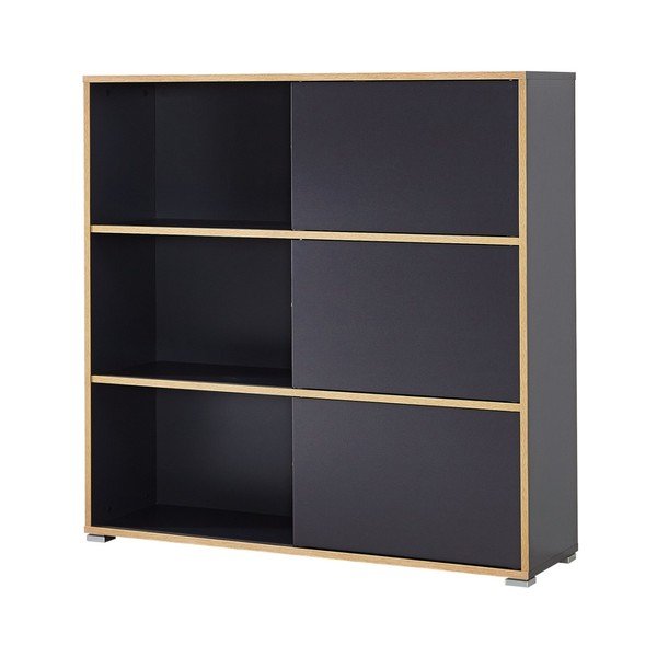 Spintelė su stumdomomis durimis, antracito pilkos ir ąžuolo spalvos Germania Slide-image-3