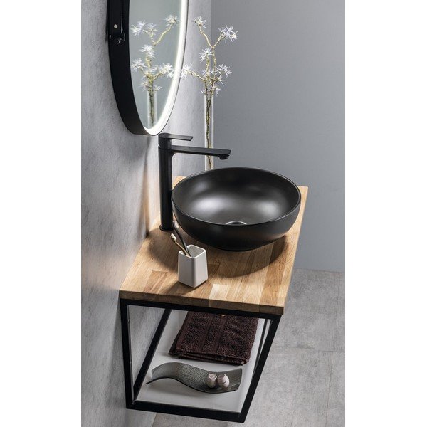 Kriauklei čiaupas matinės juodos spalvos stovimas Pax – Sapho-image-3