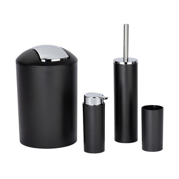 Juodos spalvos iš plastiko vonios reikmenų rinkinys Calvo – Wenko