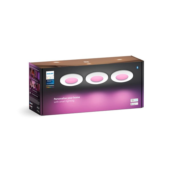 Išmanūs lubiniai šviestuvai LED/įmontuoti 3 vnt. 8 W Slim – Philips Hue-image-4