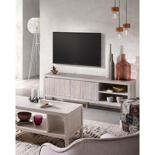 Balta televizoriaus spintelė Kave Home Woody-image-4